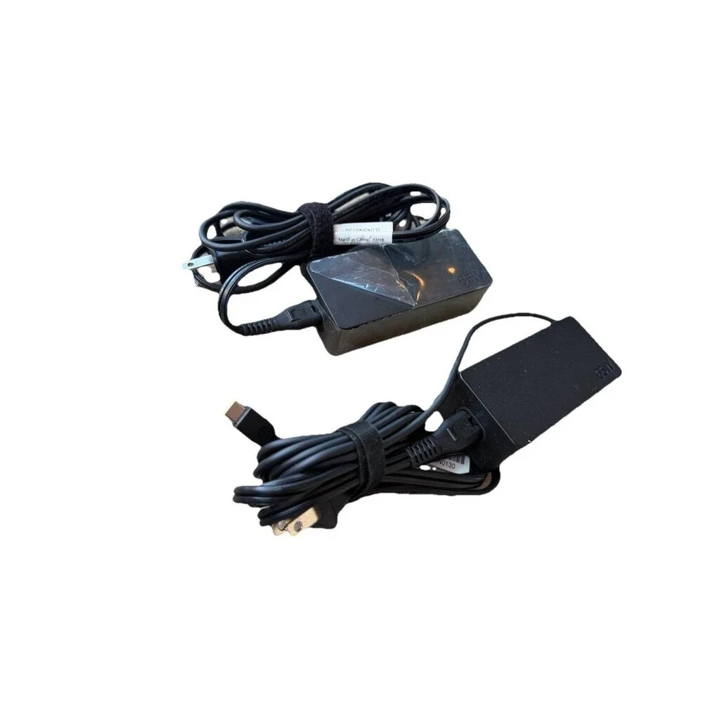 Lenovo ADLX65YCC2D & ADLX65YCC2A 65W USB Type-C Laptop Charger Bundle OEM 2pk